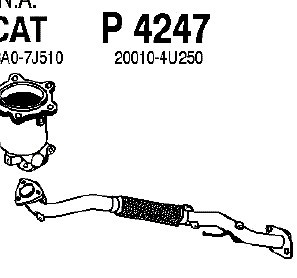 Pakoputki, Edessä, NISSAN ALMERA TINO, 20010-4U250