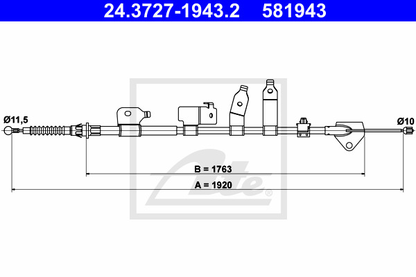 Käsijarruvaijeri ATE 24.3727-1943.2