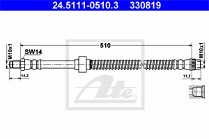 Jarruletku, Etuakseli, NISSAN,OPEL,RENAULT,VAUXHALL, 44 15 698, 46201-00QAH, 82 00 196 055, 82 00 673 567, 93182621