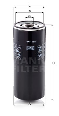 Öljynsuodatin MANN-FILTER W 11 102