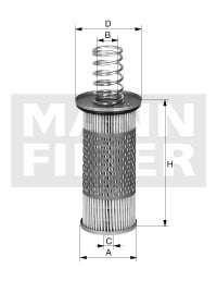 Hydrauliikkasuodatin, automaattivaihteisto MANN-FILTER HD 1053