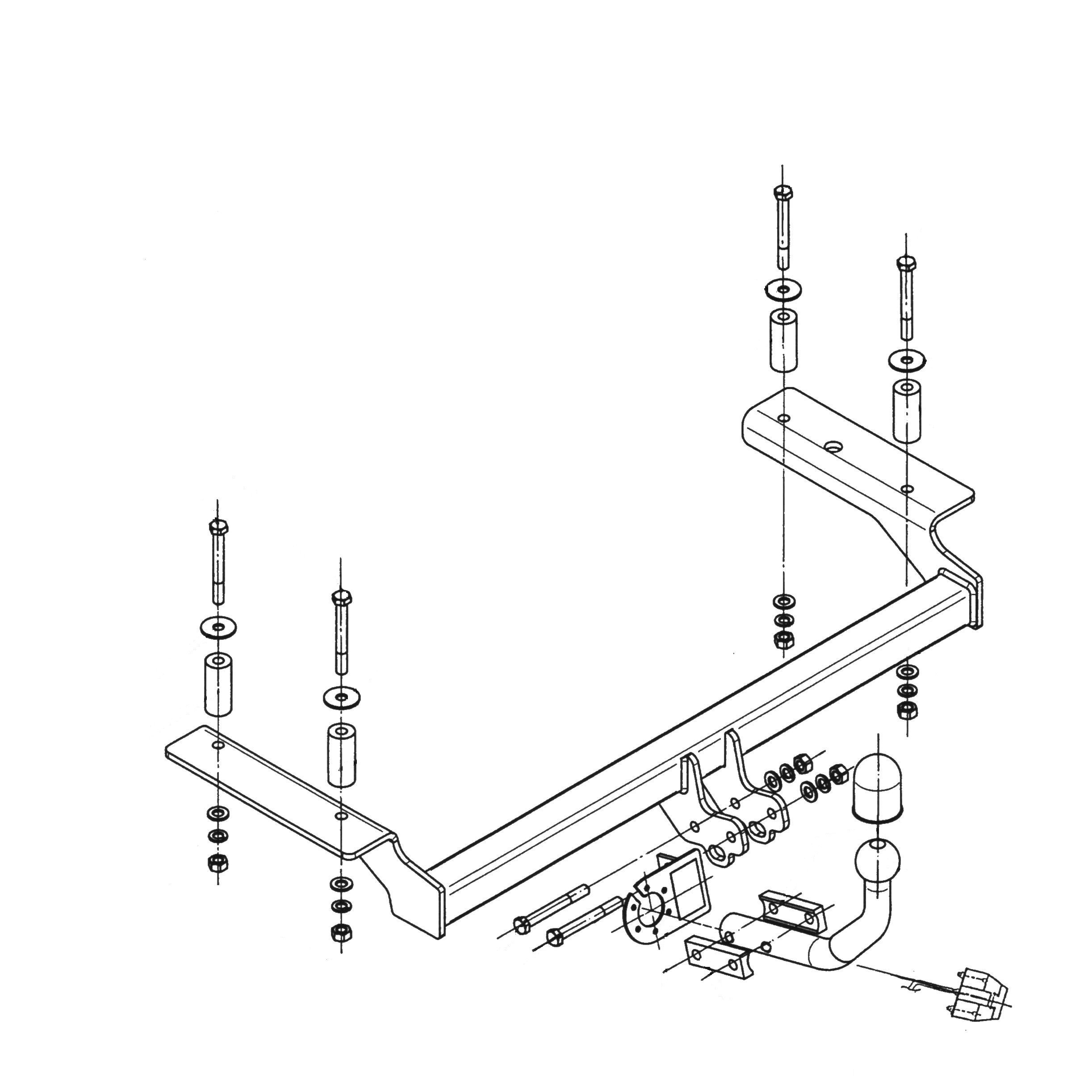Vetokoukku STEINHOF STC-250 Chevrolet Aveo Saloon '05-