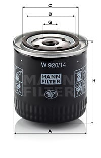 Öljynsuodatin MANN-FILTER W 920/14
