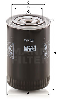 Öljynsuodatin MANN-FILTER WP 931