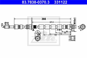 Jarruletku, Etuakseli, oikea, FORD FIESTA VI, FIESTA Van VI, 1514231, 1522923, 1718840, 8V51-2078-AA, 8V51-2078-AB, 8V51-2078-AC