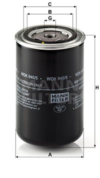 Polttoainesuodatin MANN-FILTER WDK 940/5