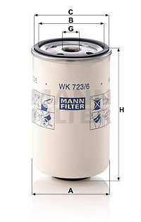Polttoainesuodatin MANN-FILTER WK 723/6