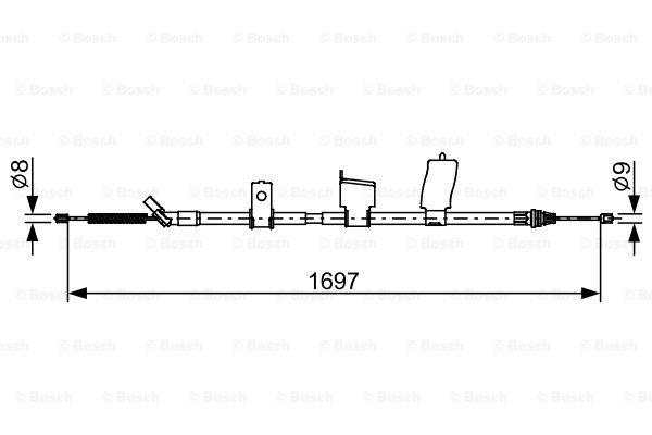 Cable, parking brake BOSCH 1 987 482 627