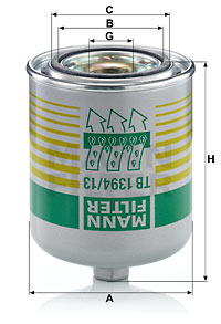 Ilmankuivaus patruuna, paineilmalaite MANN-FILTER TB 1394/13 x