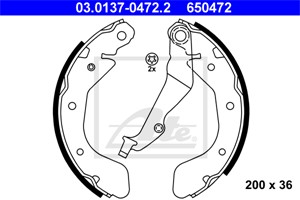 Jarrukenkäsarja, Taka-akseli, CHEVROLET AVEO / KALOS Halvkombi, AVEO / KALOS Sedan, SPARK, DAEWOO KALOS, KALOS Sedan, 93740251, 93740252
