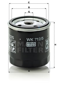 Polttoainesuodatin MANN-FILTER WK 712/5
