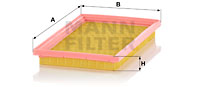 Ilmansuodatin MANN-FILTER C 2742