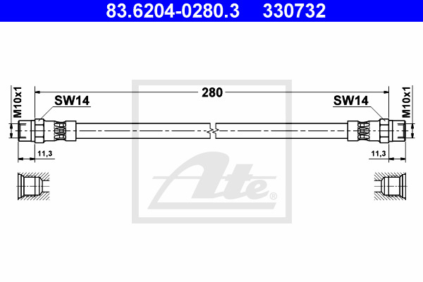 Jarruletku ATE 83.6204-0280.3