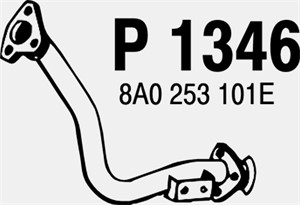 Pakoputki, Edessä, AUDI 80 B4 Avant, 80 B4 Sedan, 8A0253101E