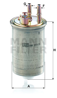 Polttoainesuodatin MANN-FILTER WK 853/18
