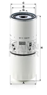 Öljynsuodatin MANN-FILTER W 11 102/34