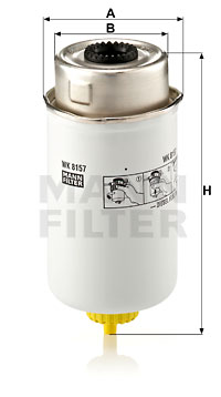 Polttoainesuodatin MANN-FILTER WK 8157