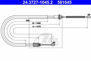 Vaijeri, käsijarru, Takana, RENAULT MEGANE Scenic, SCÉNIC Minibus, minivan I, 77 00 424 468, 77 00 834 655