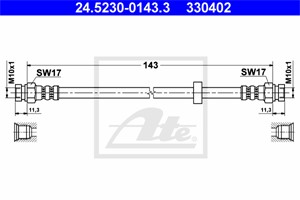 Jarruletku, Taka-akseli, SEAT IBIZA II, VW POLO, POLO Classic, POLO Van Skåp / kombi, POLO Van Skåp/halvkombi, POLO Variant, 6N0 611 775