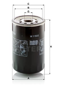 Öljynsuodatin MANN-FILTER W 1150/2
