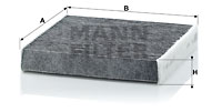 Raitisilmasuodatin MANN-FILTER CUK 1827