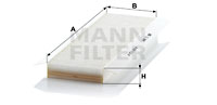Raitisilmasuodatin MANN-FILTER CU 3945