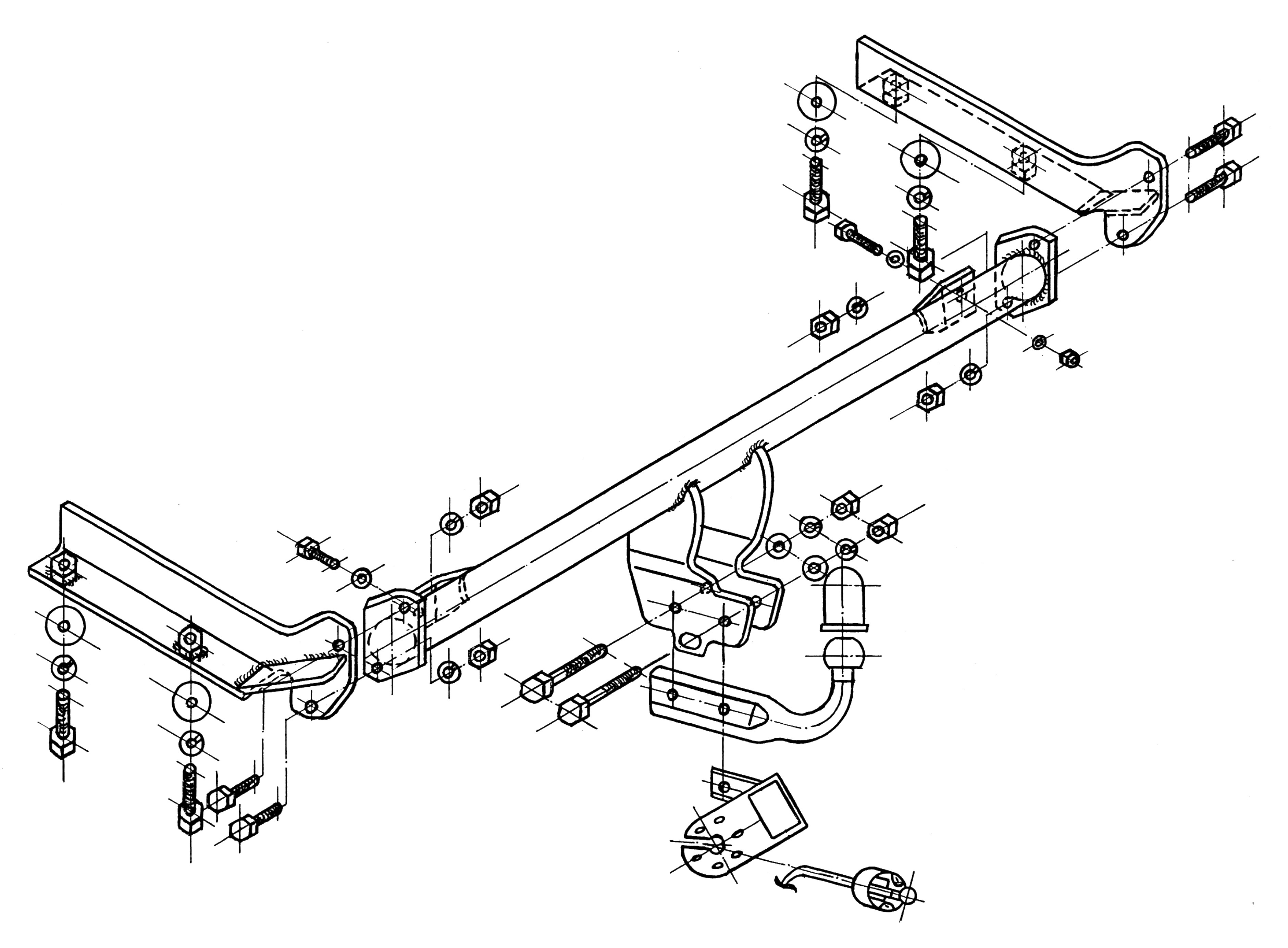 Vetokoukku STEINHOF STH-030 Honda Civic '95-01, Concerto '89-96