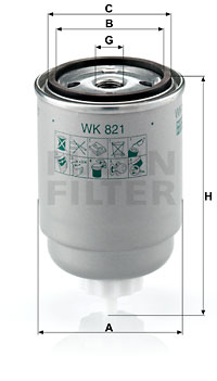 Polttoainesuodatin MANN-FILTER WK 821