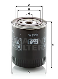 Öljynsuodatin MANN-FILTER W 930/7