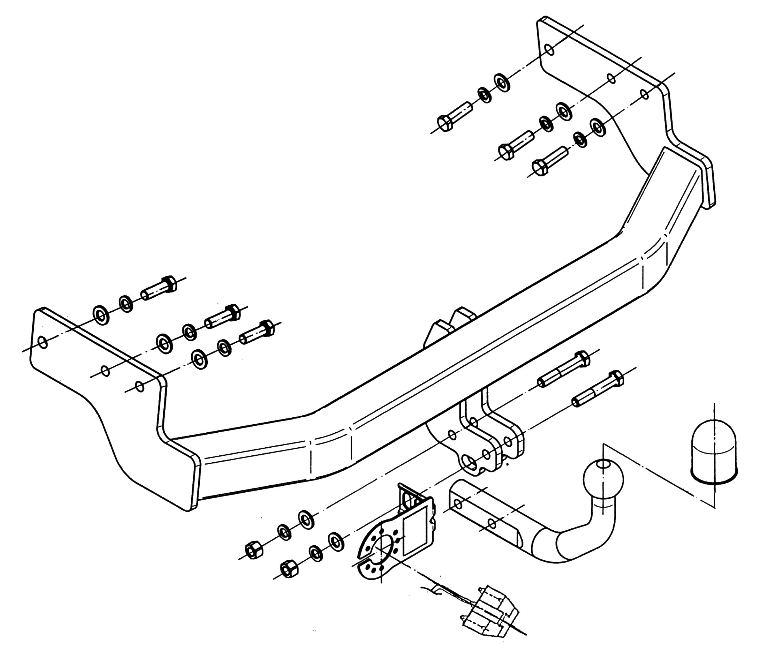Vetokoukku STEINHOF STM-034 Mazda CX-9 '07-