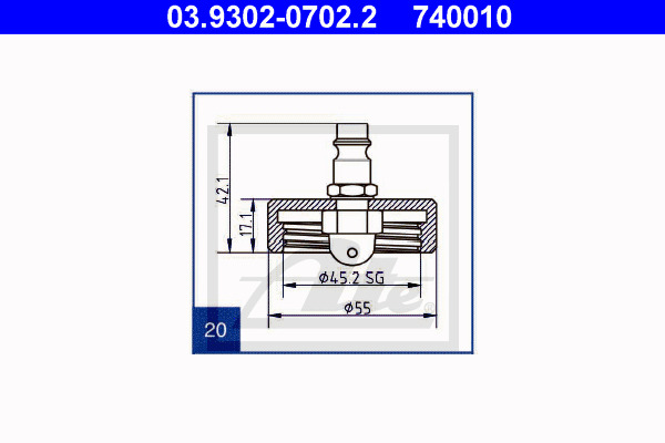 Ilmaustulppa ATE 03.9302-0702.2