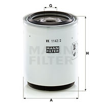 Polttoainesuodatin MANN-FILTER WK 1142/2 x