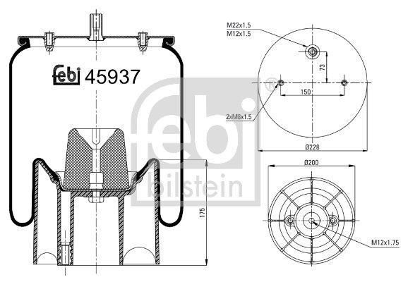Metallipalje, ilmajousitus FEBI BILSTEIN 45937