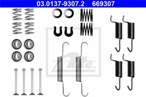 Tarvikesarja, käsijarru, Taka-akseli, CITROËN,JEEP,LANCIA,MITSUBISHI,PEUGEOT,SUBARU, 0 5191 308AA, 0 5191 308AB, 16 089 003 80, 4308 74,