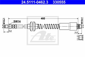 Jarruletku, Etuakseli, CITROËN,FIAT,LANCIA,PEUGEOT, 1484536080, 4806 A6