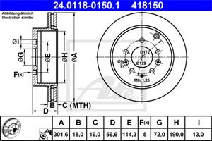 Jarrulevy, Taka-akseli, MAZDA CX-7, L206-26-251, L206-26-251A, L206-26-251B