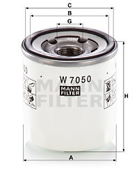 Öljynsuodatin MANN-FILTER W 7050
