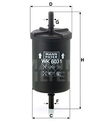 Polttoainesuodatin MANN-FILTER WK 6031