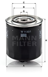 Öljynsuodatin MANN-FILTER W 1130/1