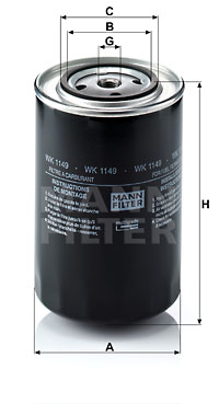 Polttoainesuodatin MANN-FILTER WK 1149