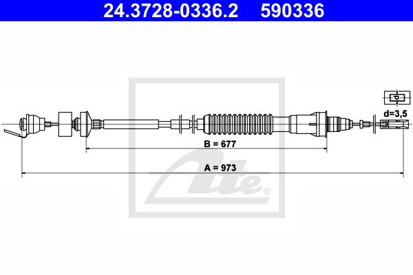 Kytkinvaijeri ATE 24.3728-0336.2