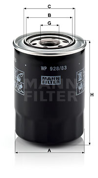 Öljynsuodatin MANN-FILTER WP 928/83