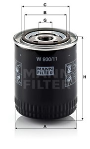 Öljynsuodatin, GLAS 8 V, LANCIA PRISMA, 0164-14310, 11 112 182 496, 1109 A7, 12201193, 130100071001, 26 060 008 006 90, 27 701 008 326,