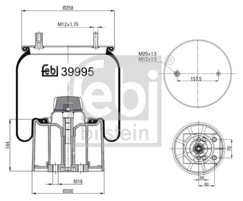 Metallipalje, ilmajousitus FEBI BILSTEIN 39995