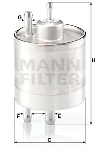 Polttoainesuodatin MANN-FILTER WK 711/1