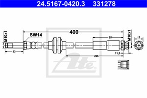Jarruletku, Takana, FORD FOCUS C-MAX, 1328519, 3M51-2282-GB