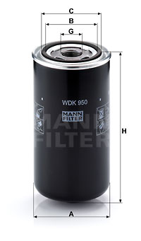 Polttoainesuodatin MANN-FILTER WDK 950