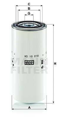 Suodatin, työhydrauliikka MANN-FILTER WD 10 018