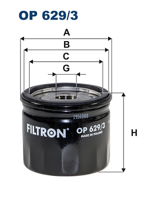 Öljynsuodatin FILTRON OP 629/3