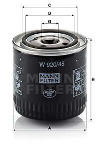Öljynsuodatin MANN-FILTER W 920/45